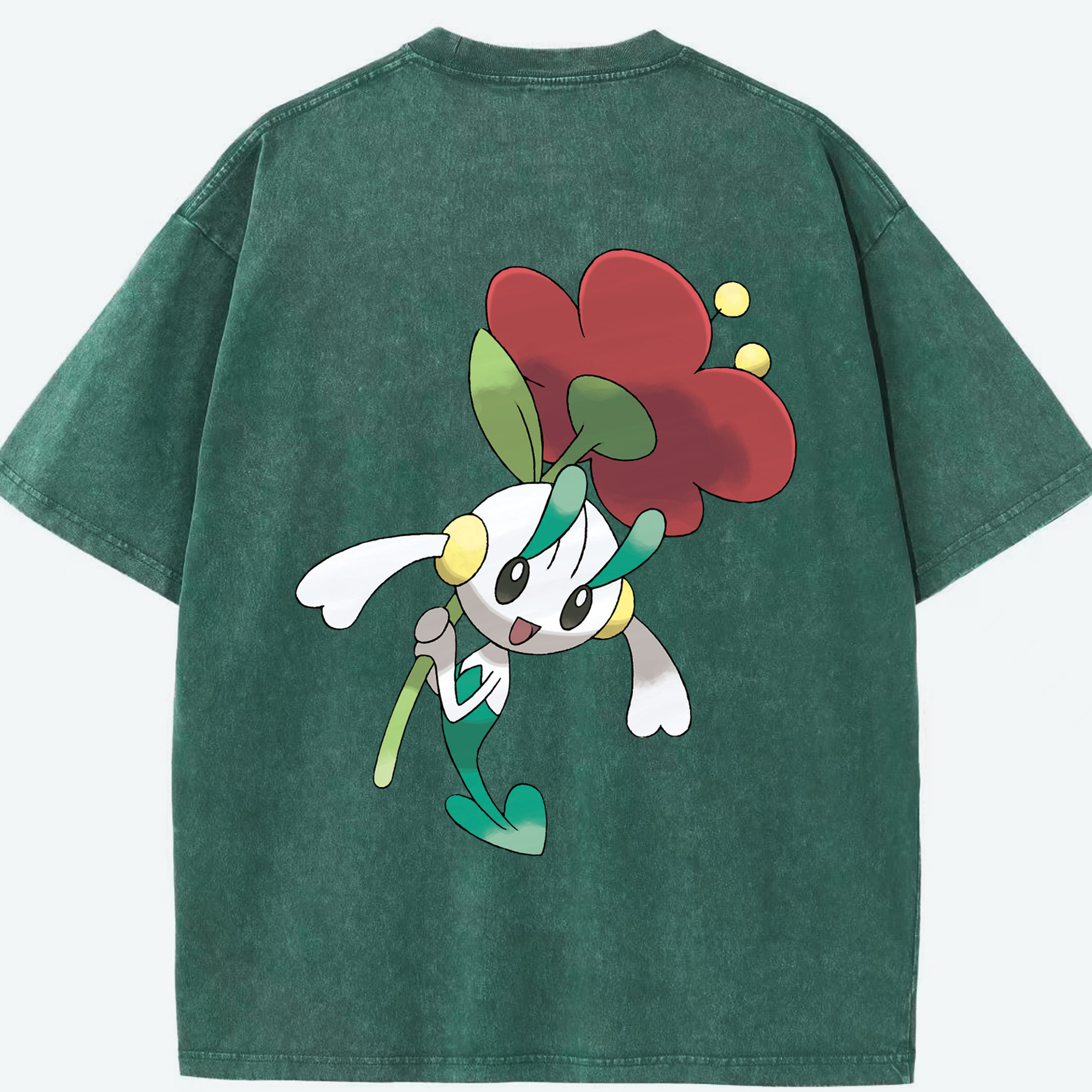 （画像用） ポケットモンスター Pokémon 綿100% ヴィンテージ風 半袖Tシャツ（背面プリント）